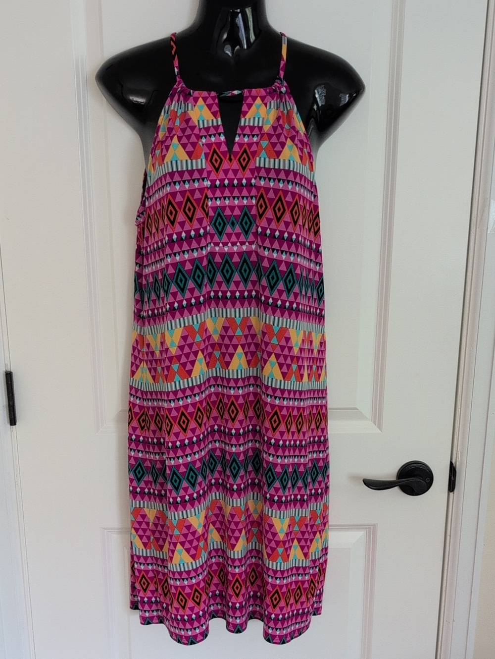 Laundry by Design Geometric Print Halter Dress